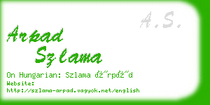 arpad szlama business card